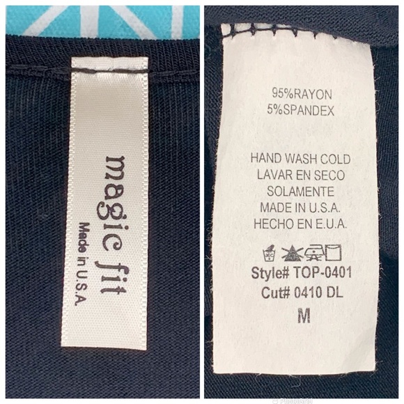 Magic Fit Black Short Sleeve Empire Waist V-Neck Fit and Flare Dress, Medium - Picture 16 of 16